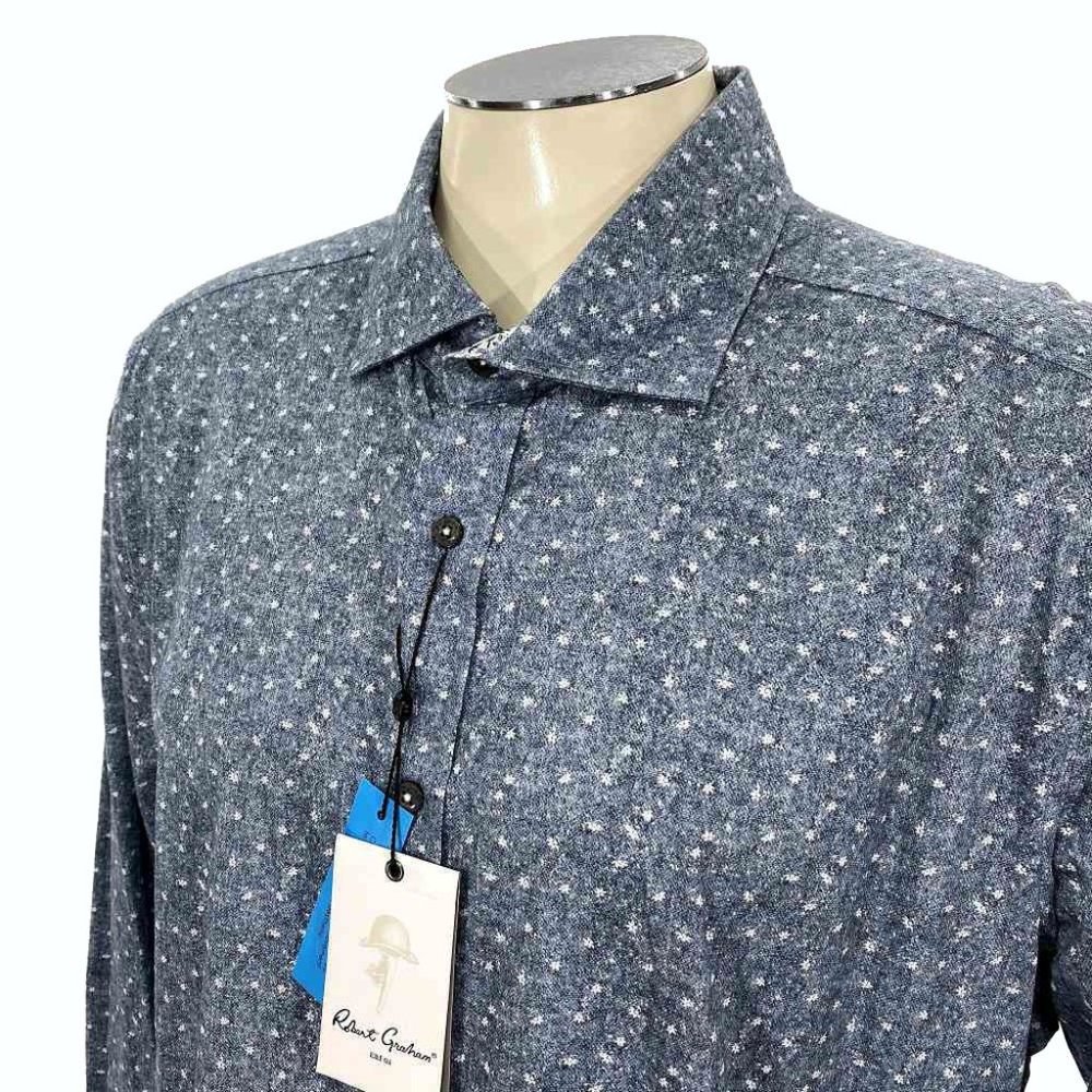 NWT Robert Graham‎ Zander Button Shirt